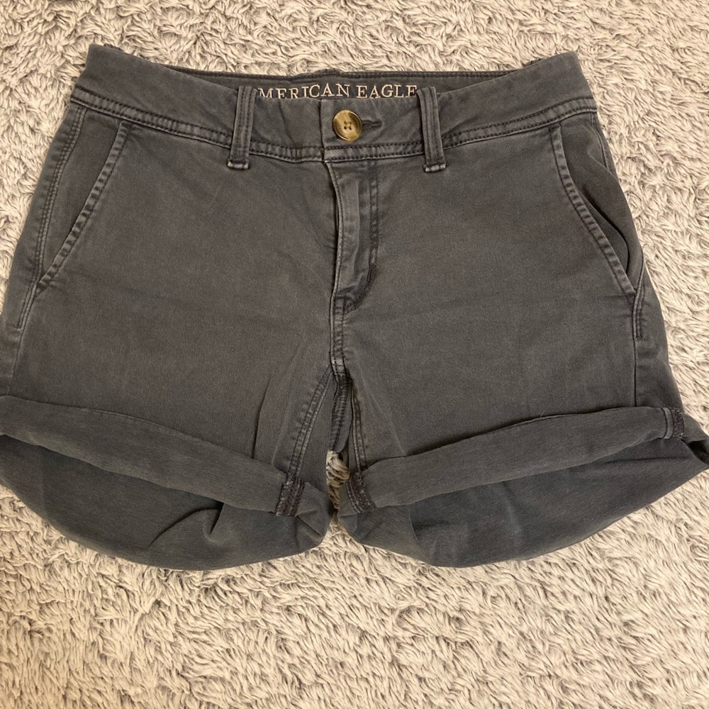 American Eagle Outfitters Women's Blue/Dark Gray Shorts